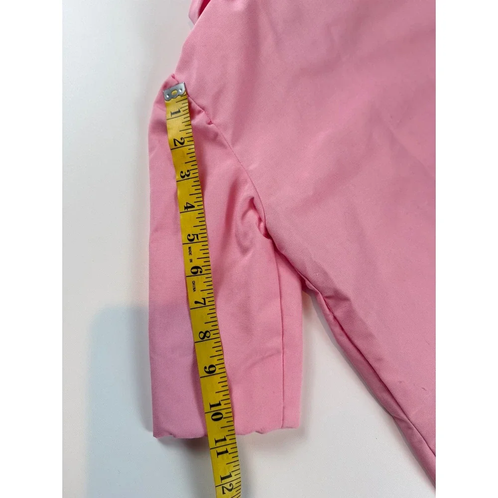 Vintage Weather Tamer Pink Floral‎ Embroidered Heart Button Jacket Girls 4T USA